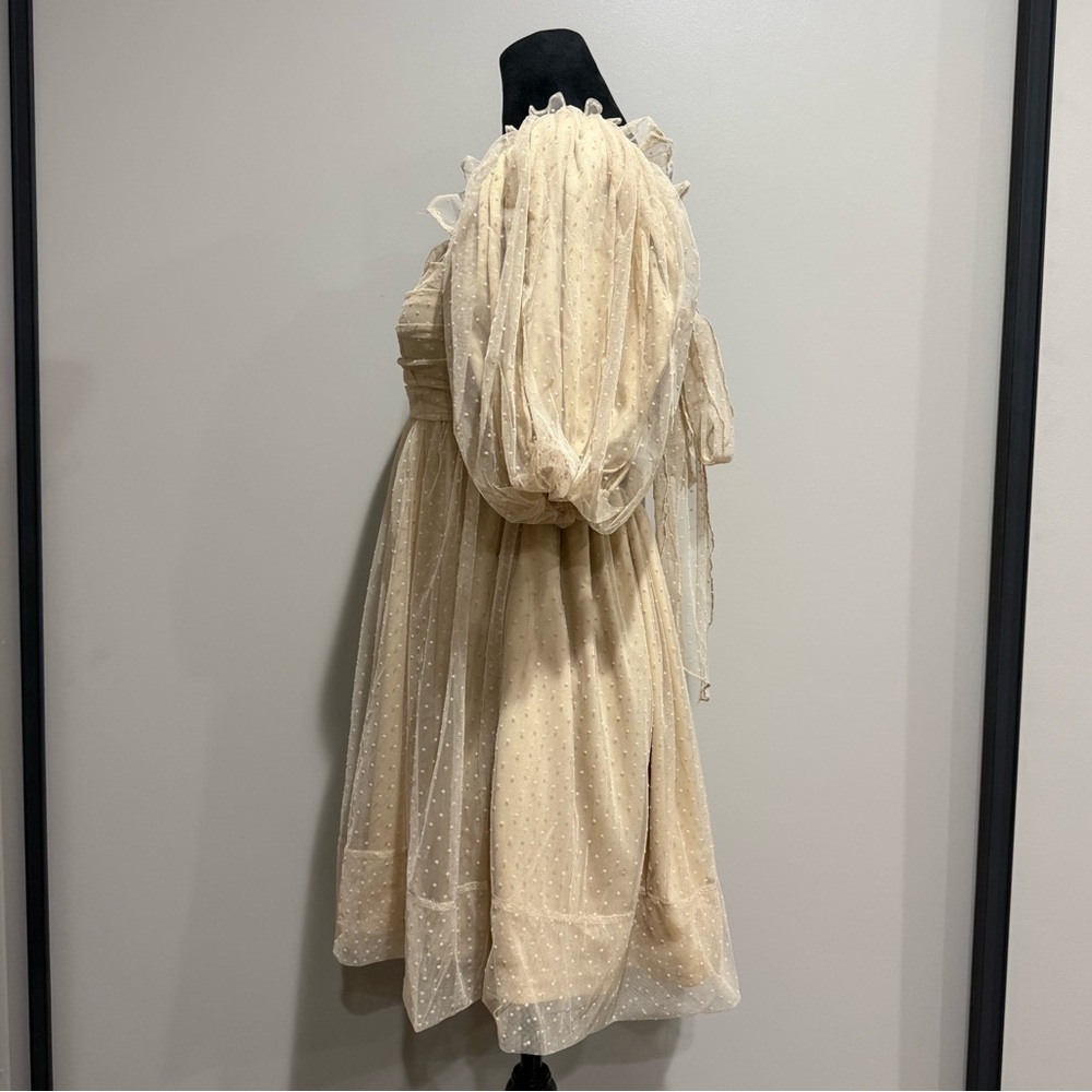 MARBLE Cream Puff Sleeve Mini Dress - Picture 3 of 9